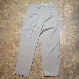 Tommy Bahama Silk Chino Pants Mens 36 Tan Khaki Straight Leg High Rise Pleated